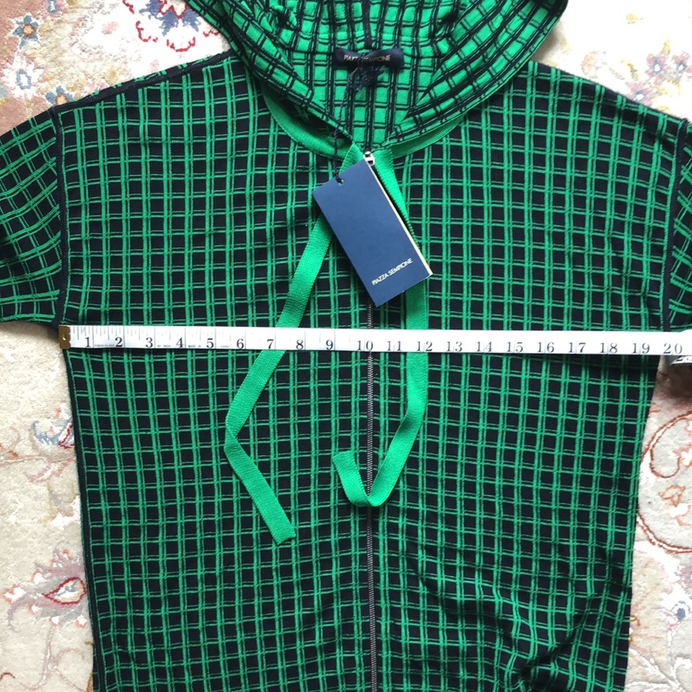 Piazza Sempione Checkered Zip Up Jacket NWT - Picture 11 of 12